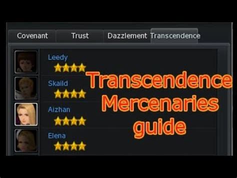 Transcendence Mercenary guide 